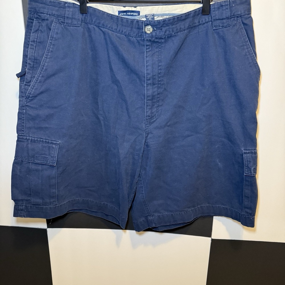JOHN ASHFORD NAVY BLUE COTTON CARGO SHORTS  Size 42